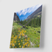 Flowers | Montana Flower Path スクエア壁時計 (傾斜)