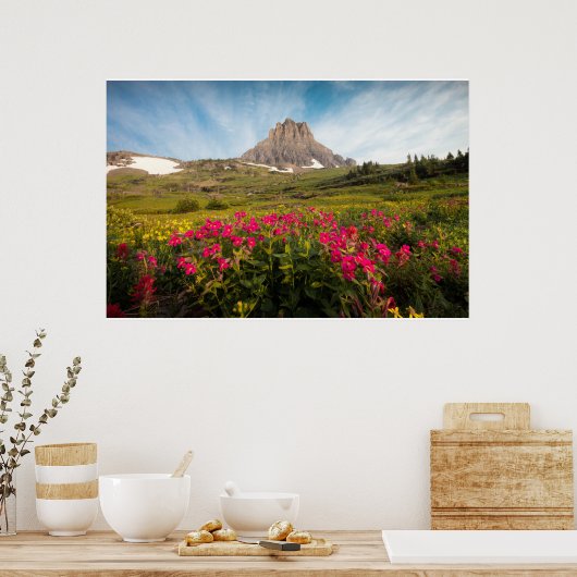 Flowers | Montana's Glacier National Park ポスター (キッチン)