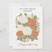 Flowers Mothers Day Card for Grandma, Nonna, Gigi  招待状 (正面)