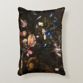 Flowers mushrooms butterflies frog & Snake アクセントクッション (正面(垂直))