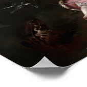 Flowers mushrooms butterflies frog & Snake ポスター (角)