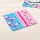 flowers, natural, peony, ,gift, pink スクエアペーパーコースター (アングル)