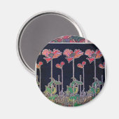 Flowers of Art Nouveau Style, Mucha マグネット (正面/裏面)