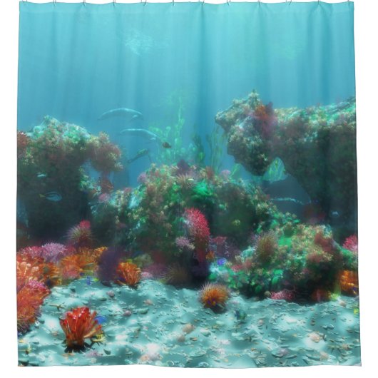 Flowers of the Sea Shower Curtain シャワーカーテン (正面)