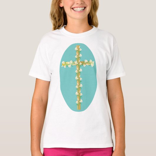 Flowers On A Cross T-Shirt Tシャツ (正面)