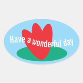 Flowers on a pond 楕円形シール