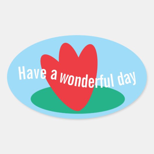 Flowers on a pond 楕円形シール (正面)