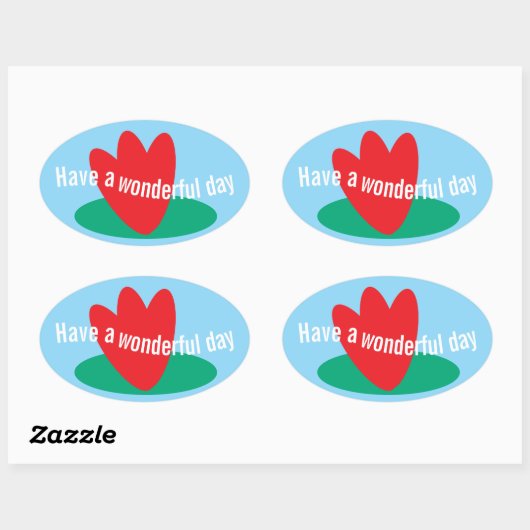 Flowers on a pond 楕円形シール (シート)