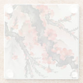 Flowers on Black ガラスコースター (裏面)