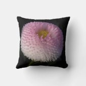 flowers on black - rosa Bellis クッション (裏面)