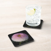 flowers on black - rosa Bellis コースター (右側)