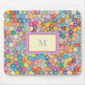 Flowers on my Desk Monogram マウスパッド (正面)