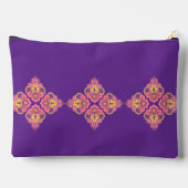 Flowers on Purple Large アクセサリーポーチ (裏面)