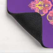 Flowers on Purple Mousepad マウスパッド (コーナー)
