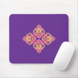 Flowers on Purple Mousepad マウスパッド