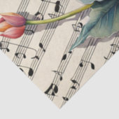 Flowers on Sheet Music Decompage 薄葉紙 (詳細)