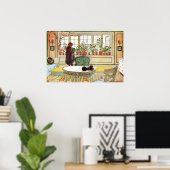 Flowers on the Windowsill by Carl Larsson ポスター (ホームオフィス)