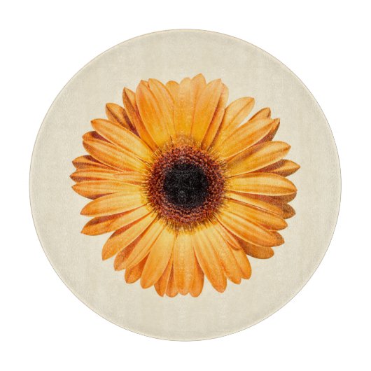 Flowers | Orange Gerbera カッティングボード (正面)