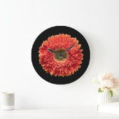 Flowers | Orange Gerbera Daisy ラージ壁時計 (ホーム)
