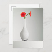 Flowers | Orange Gerbera in Vase ポストカード (正面/裏面)