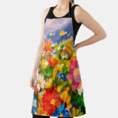 Flowers paintings monet painting claude impression エプロン (インサイチュ)