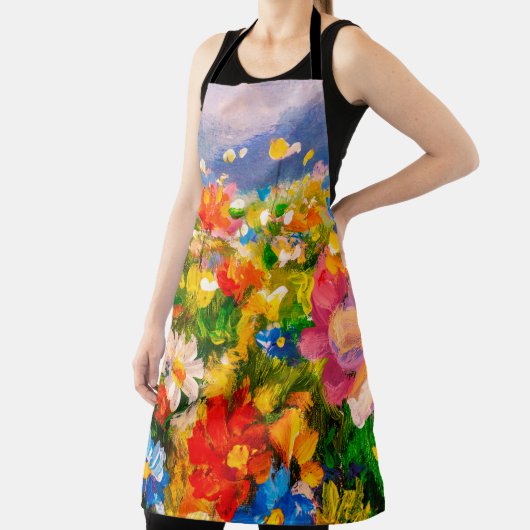 Flowers paintings monet painting claude impression エプロン (インサイチュ)