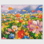 Flowers paintings monet painting claude impression ラッピングペーパー (フラット)