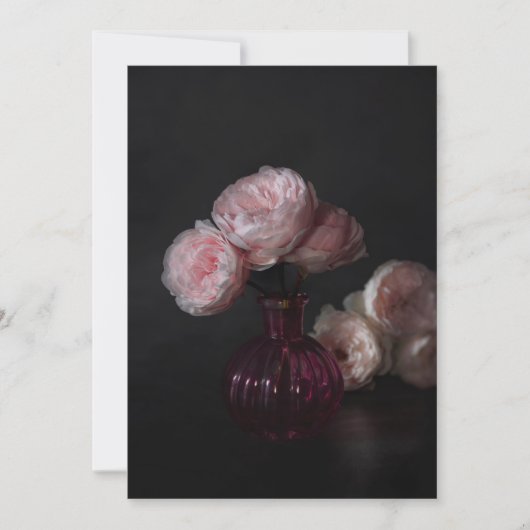 Flowers | Pale Pink Peonies in Vase サンキューカード (正面)