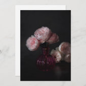 Flowers | Pale Pink Peonies in Vase サンキューカード (正面/裏面)