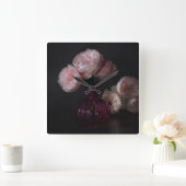 Flowers | Pale Pink Peonies in Vase スクエア壁時計 (ホーム)