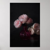 Flowers | Pale Pink Peonies in Vase ポスター (正面)