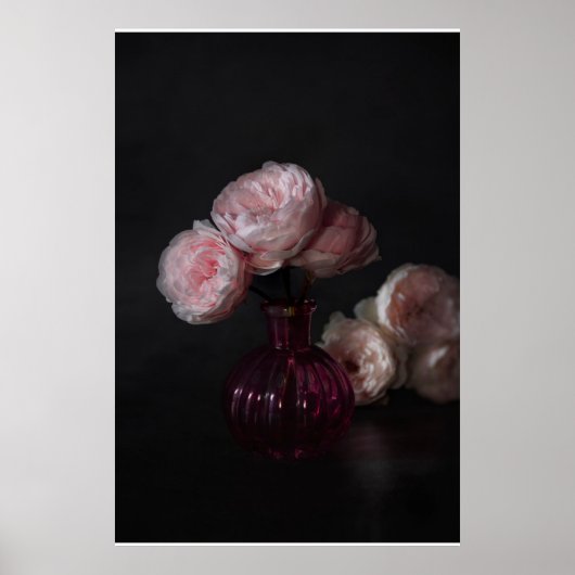 Flowers | Pale Pink Peonies in Vase ポスター (正面)