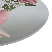 Flowers | Pale Pink Roses on Nightstand カッティングボード (角)