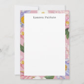 Flowers Personalized Stationery ノートカード (正面)