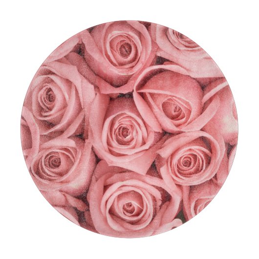 Flowers | Pink Roses カッティングボード (正面)