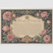 Flowers poems & postcard decoupage tissue paper 薄葉紙 (正面)