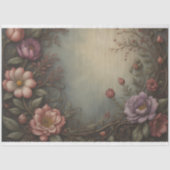 Flowers & postcard no2 vintage tissue paper 薄葉紙 (正面)