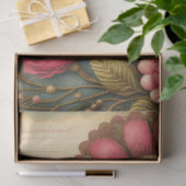 Flowers & postcard no4 vintage tissue paper  薄葉紙 (ギフト)