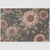 Flowers & postcard v3 vintage tissue paper  薄葉紙 (正面)