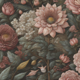 Flowers & postcard v7 vintage tissue paper  薄葉紙