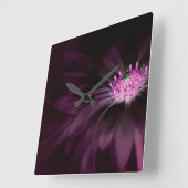 Flowers | Purple Daisy スクエア壁時計 (傾斜)