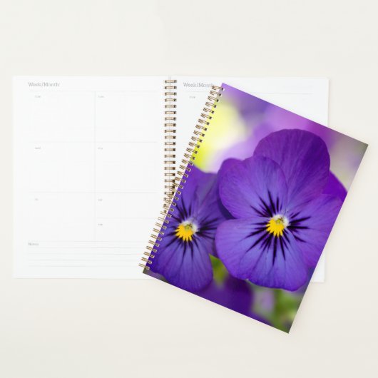 Flowers | Purple Pansies プランナー手帳 (ディスプレー)