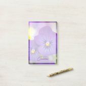 Flowers | Purple Pansies ポストイット (デスク上)