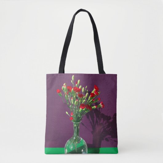 Flowers | Red Carantion Bouquet トートバッグ (正面)