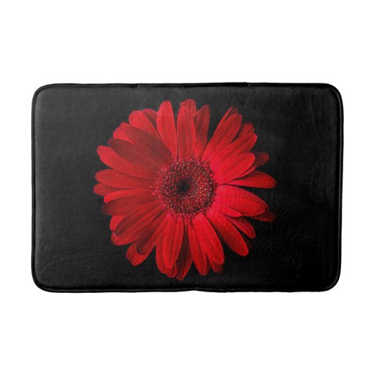 Flowers | Red Gerbera Daisy バスマット (正面)
