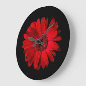 Flowers | Red Gerbera Daisy ラージ壁時計 (傾斜)