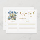 Flower's Shop Bridal Shower Recipe Card 招待状 (正面/裏面)