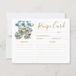 Flower's Shop Bridal Shower Recipe Card 招待状