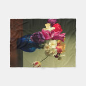 Flowers | Spring Flower Bouquet フリースブランケット (正面(横))