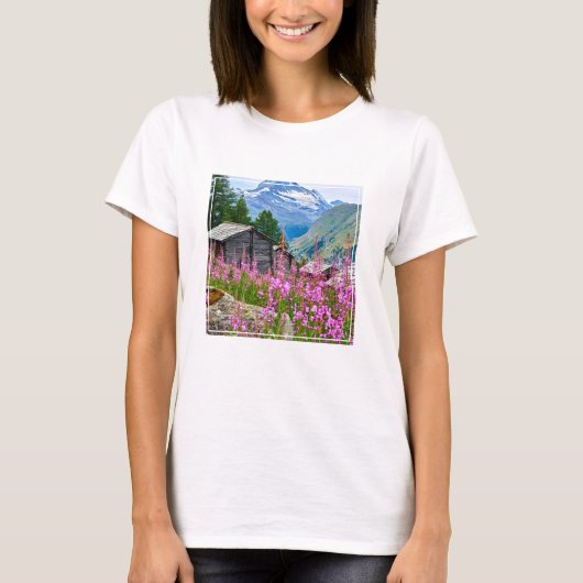 Flowers | Summer Matterhorn Switzerland Tシャツ (正面)